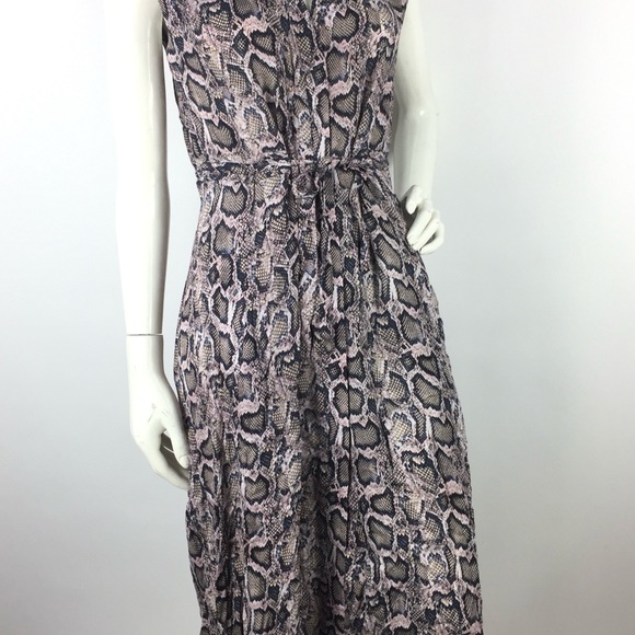AllSaints Tate Misra Snake Print Maxi Dress Asymmetric - Picture 8 of 16